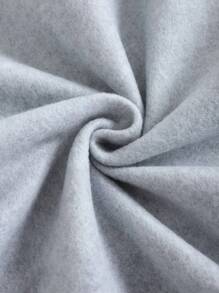 INAWLY 抽绳连帽衫运动衫，女士休闲抽绳，口袋长袖连帽常规版型常规灰色落肩套头衫女士连帽衫，秋冬，长袖上衣 - 灰色 - 查看 4