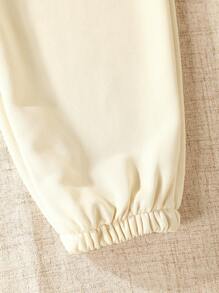 SHEIN Tween Girl Cartoon Graphic Hoodie & Sweatpants - Multicolor - View 5