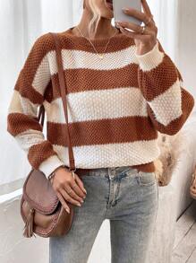 SHEIN Essnce Hai âm Thả vai Áo len - Nhiều màu - Xem 4