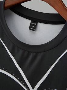 Manfinity EMRG Nam Ngôi sao In Áo thun - màu đen - Xem 3