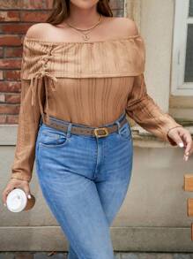 EMERY ROSE 大尺碼t恤 - 珊瑚粉 - 查看 1