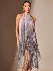 SHEIN BAE Robe Pour Femmes - Rose bonbon - Voir 5