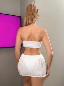 SHEIN Swim 女士纯色吊带比基尼套装夏季海滩