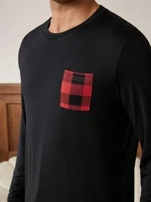 2pcs/Set Men's Homewear Loungewear Set, Fall Clothes, Christmas - Multicolor - View 5