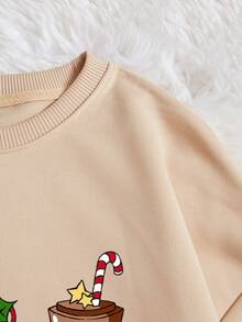 SHEIN Qutie Sudadera Con Capucha Para Mujeres Holgada - Albaricoque - Ver 6