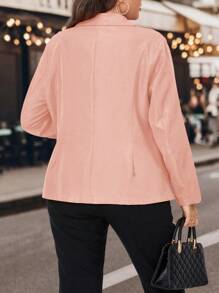 Calvaya Blazer Corto Rosa De Moda Para Mujer - Rosa vieja - Ver 2