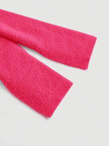 SHEIN MOD 女士不对称领口毛绒毛衣