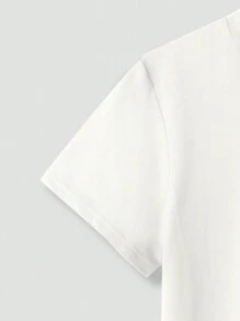 SHEIN LUNE Của phụ nữ In Trang trí Áo thun - trắng - Xem 6