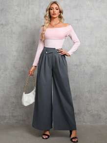 SHEIN Tall 女性長褲 - 灰色 - 查看 5