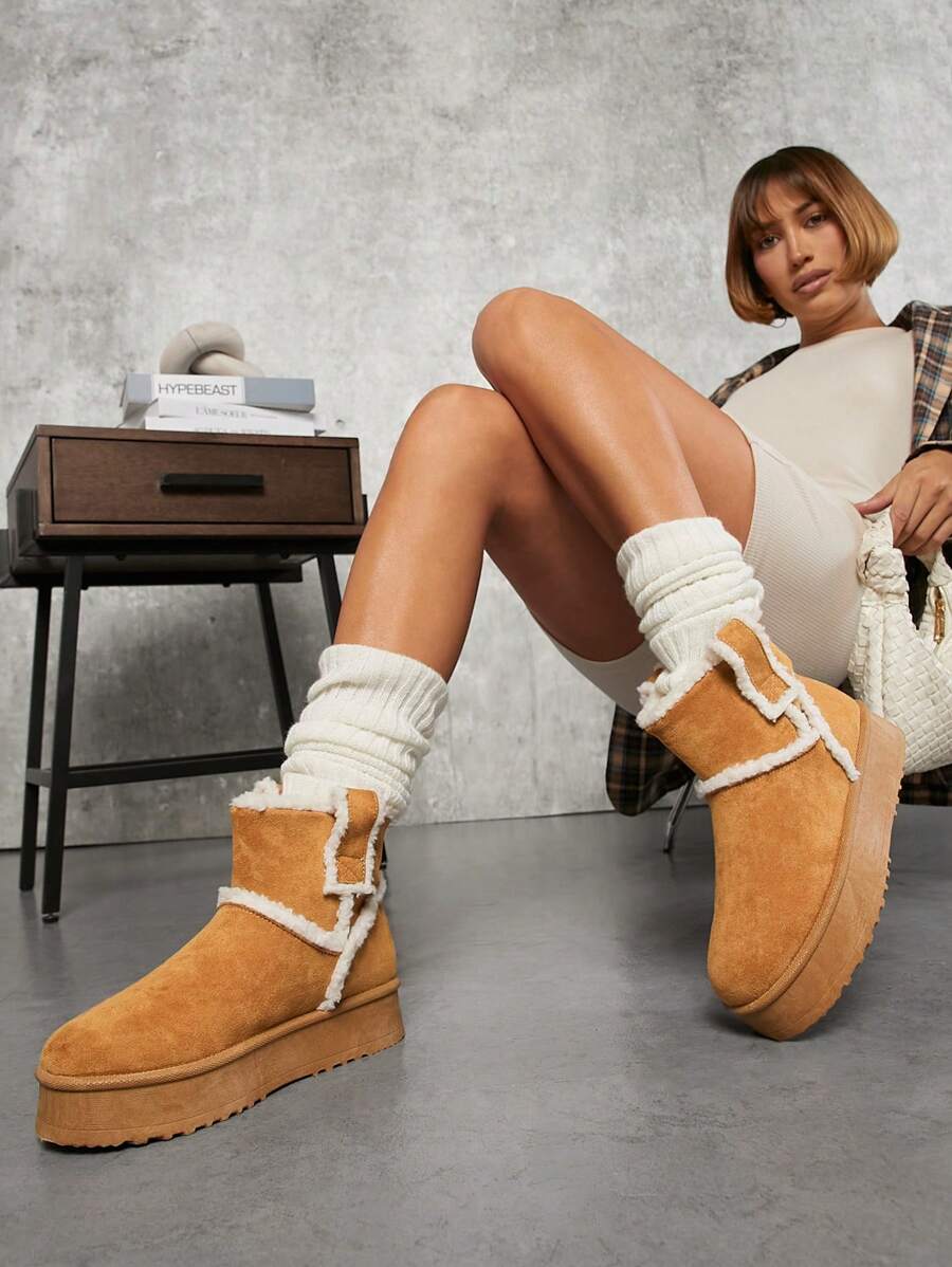 SHUZIA Women's Casual Ankle Boots For Daily Wear - Camel - View 1