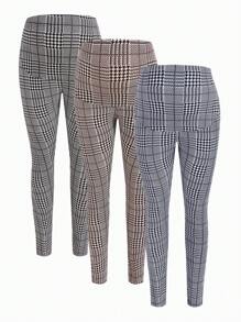 SHEIN 3入組孕婦格紋高腰打底褲 - 彩色 - 查看 13