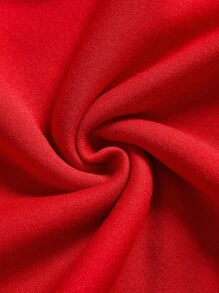 SHEIN EZwear 女士加大號聖誕印花運動衫 - 紅色 - 查看 6