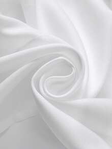 SHEIN Qutie Solid Button Front Shirt - White - View 4