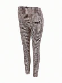 SHEIN 3入組孕婦格紋高腰打底褲 - 彩色 - 查看 4