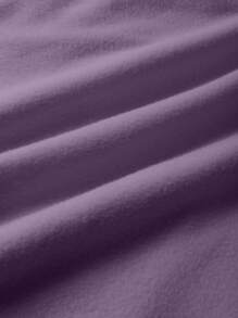 SHEIN EZwear Women's Purple Printed Sweatshirt - Lilac Purple - View 3