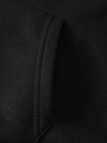 SHEIN EZwear Slogan In Hoodie - màu đen - Xem 5