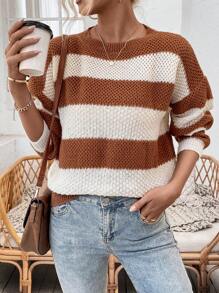 SHEIN Essnce Hai âm Thả vai Áo len - Nhiều màu - Xem 5