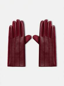 BizChic Găng tay ấm chống gió Giáng sinh màu đỏ đậm, thích hợp cho mùa thu/đông - Màu Đỏ Sâu - Xem 1