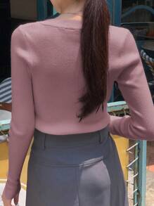 DAZY 1 件女士商务休闲套头衫，秋季新品，秋季女装