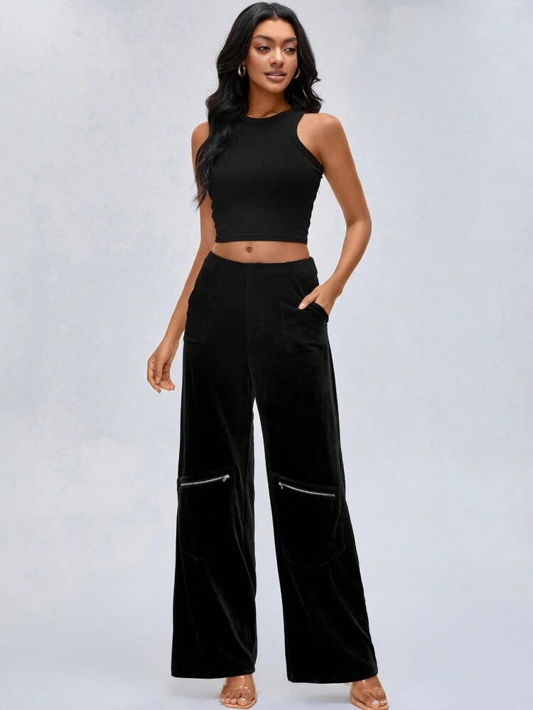 Designer Boho Bohemian Zip Detail Wide Leg Pants, For Summer, Holiday, Vacation, Festival, Ibiza Fits