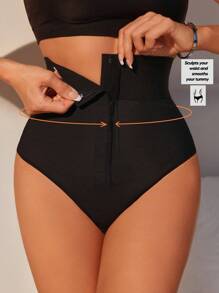 SHEIN 女士拉鍊塑身褲 - 黑色 - 查看 1