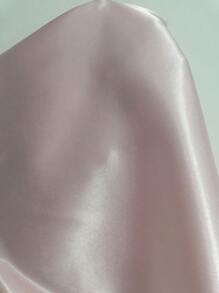 Crystal Vow Contrast Lace Split Hem Satin Cami Pajama Nightdress Luxeloungewear - Pink - View 7