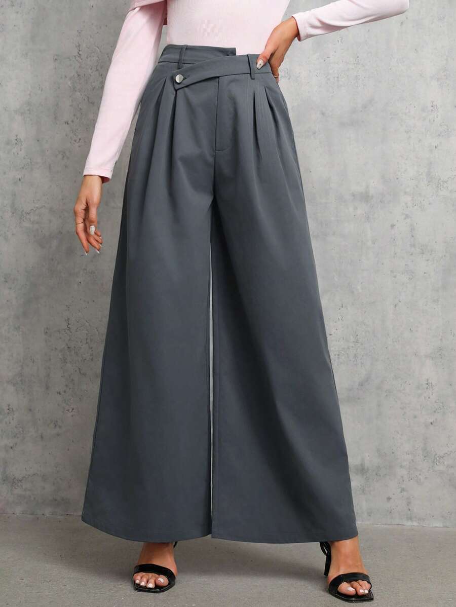 SHEIN Tall 女性長褲 - 灰色 - 查看 1