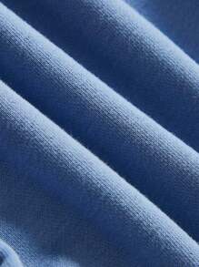 Newborn Baby Boys' Knitted Soft Letter Print Round Neck Sweatshirt Two Piece Set - Multicolor - View 11