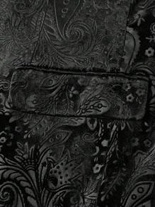 GENTILAND Blazer De Terciopelo Para Hombre Con Botón Único - Negro - Ver 4