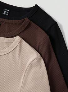 Flirla Conjunto De Varias Piezas De Camisetas Básicas De Manga Larga
