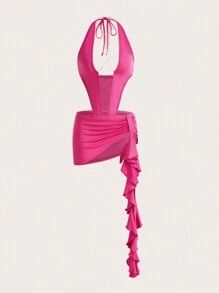 SHEIN ICON 緊身兩件套 - 玫紅色 - 查看 1