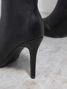 SHUZIA 女式中筒靴 - 黑色 - 查看 4