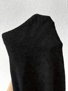 SHEIN Essnce Lace Decorated Sweater Pullover - Black - View 5