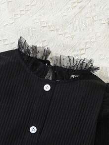 女嬰dobby網狀疊層泡泡袖t卹& 自帶系帶泰迪熊裙 & 包包