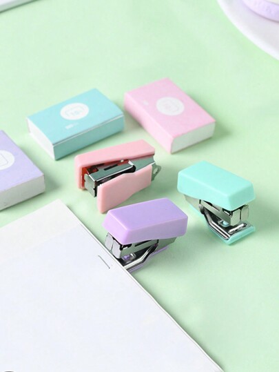 1 Set Random Color Mini Stapler & Staples,Back To School,School Supplies