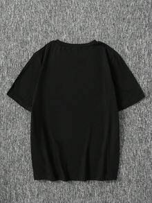 Teen Boy Letter Graphic Tee - Black - View 2