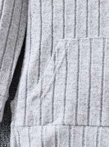 SHEIN Little Girls' Simple And Comfortable Casual Two-piece Set For Autumn And Winter - Grey - View 4