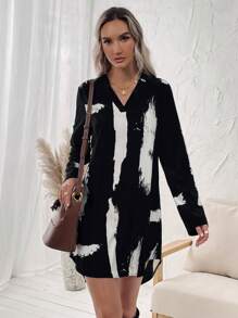 SHEIN LUNE 女性印花高低裙 - 彩色 - 查看 3