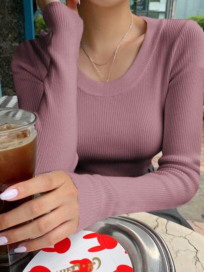 DAZY 1 件女士商务休闲套头衫，秋季新品，秋季女装