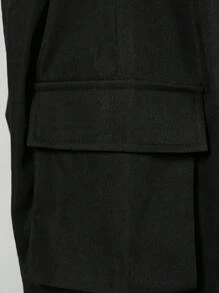 SHEIN Young Boy Flap Pocket Side Cargo Pants - Khaki - View 5