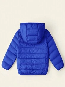 Tween Boy Hooded Padded Coat (Big Kid) - Royal Blue - View 2