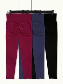 Seamless High-elasticity Athletic Leggings - Multicolor - View 6