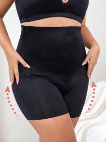 Plus Size Map Print Shapewear Bottom