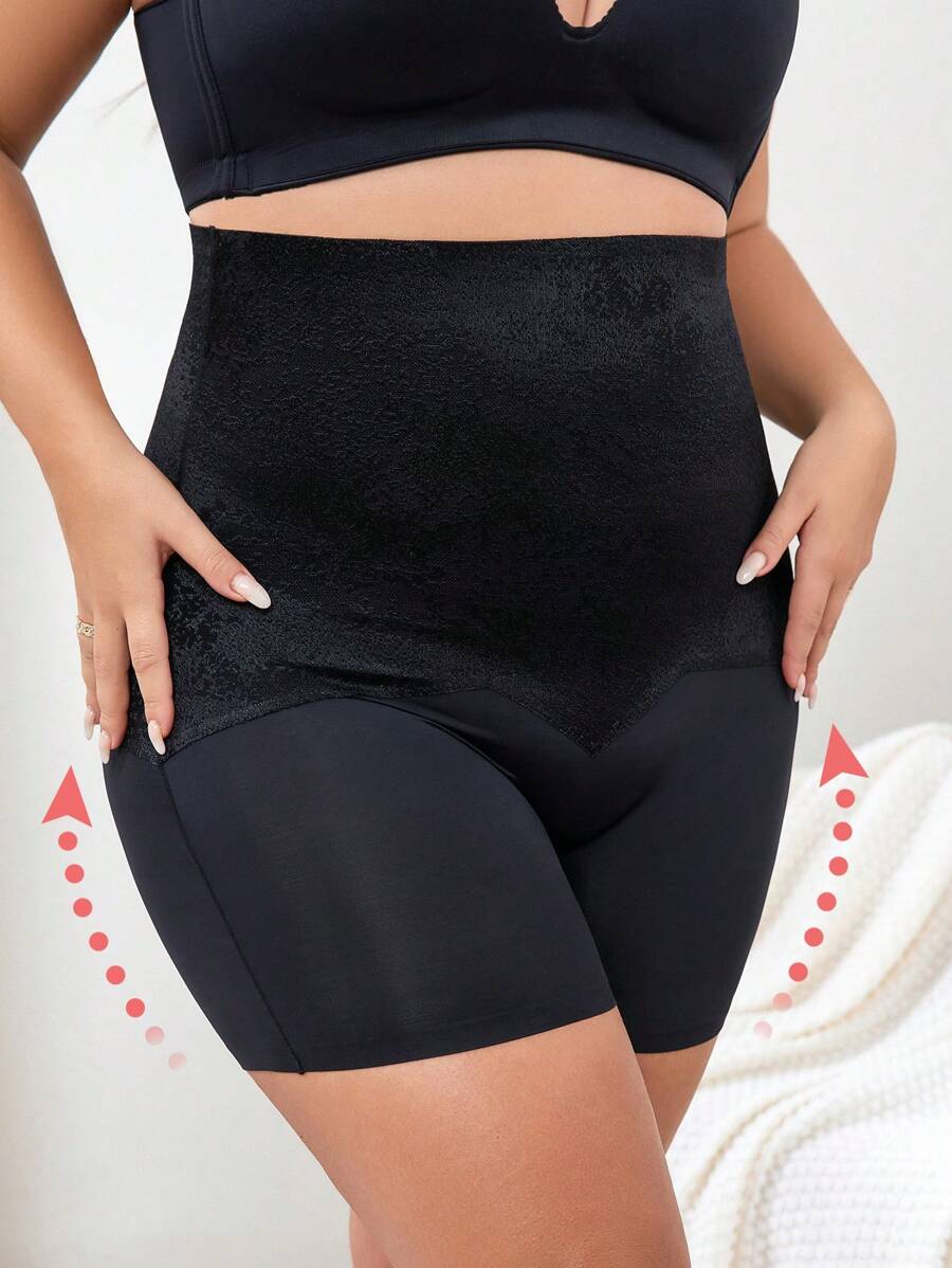 Plus Size Map Print Shapewear Bottom