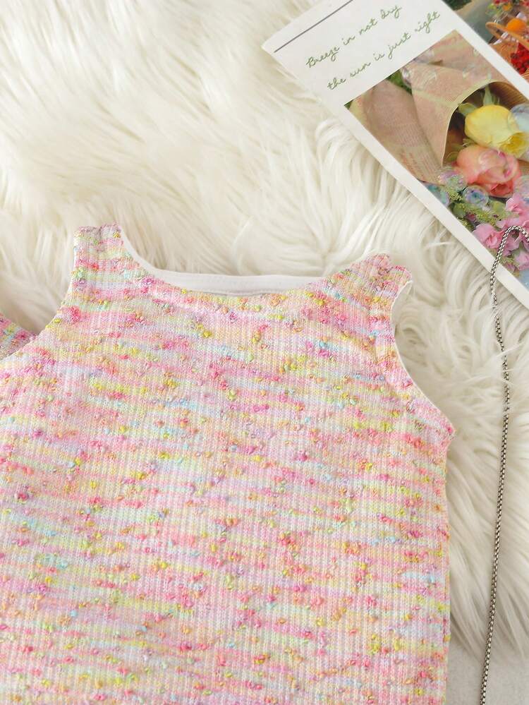 3pcs/Set Baby Girls' Elegant & Chic Gradient Knit Outfit For Autumn/Winter