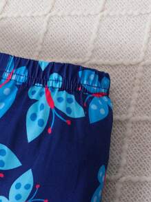 3pcs/set Baby Girls' Flower Patterned Pants