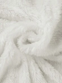 Manfinity Homme 男士长袖宽松抽绳下摆保暖加厚外套，外出保暖，休闲撞色冬季外套，送给朋友、丈夫、男友的礼物 - 黑色 - 查看 8