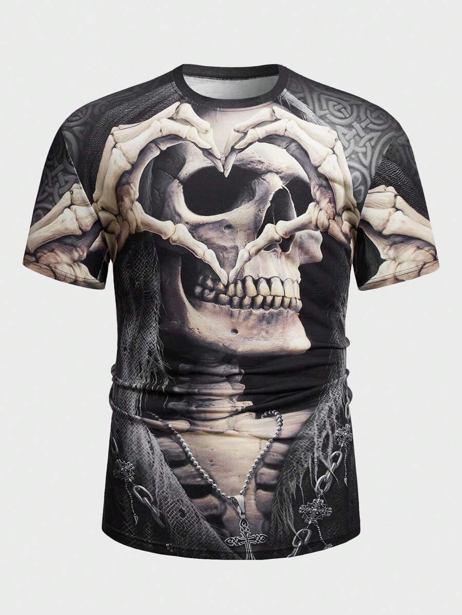 Manfinity LEGND Nam Sọ Dập nổi Ngắn tay Áo thun - Nhiều màu - Xem 1