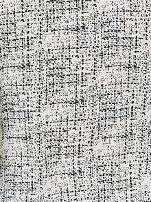 SHEIN LUNE Vải lanh nhìn In Của phụ nữ Cổ chữ V Áo sơ mi Với Viền tương phản - trắng - Xem 3