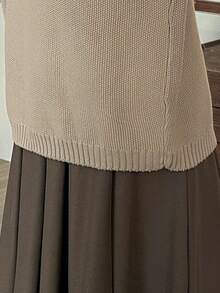 Fashionable Spring And Autumn New Arrival Casual Round Neck Cardigan - Apricot - View 3